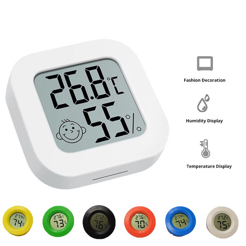 Mini Indoor Thermometer LCD Digital Temperature Room Hygrometer Gauge Sensor Humidity Meter Indoor Thermometer Temperature Tools