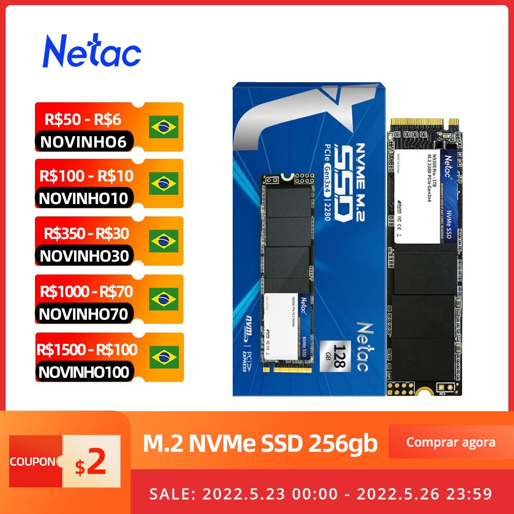 Netac SSD nmve M2 128GB 256GB 512GB 1TB SSD Drive M.2 2280 PCIe Internal Solid State Hard Disk for laptop