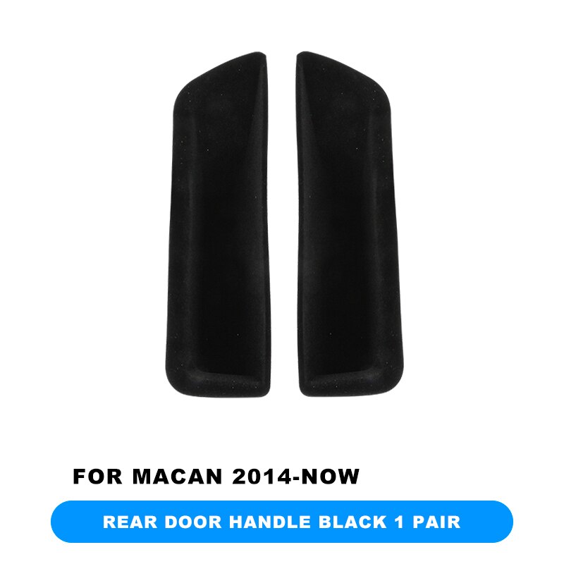 Rood Zwart Auto Interieur Deurklink Organizer Fluwelen Flanel Armsteun Opbergdoos Vat Voor Porsche Macan Auto Styling Accessoires: rear black Flannel