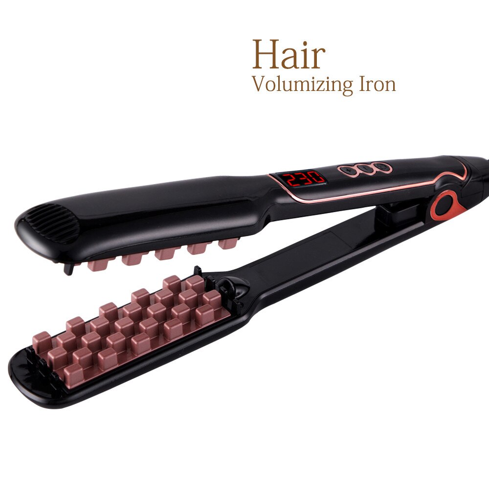 Hair Volumizing Iron Petite 1 Inch Volumizing Hair Iron Natural-looking LCD Display Hair Straightener Curling 3/4 Inch Hair Iron: black rose no box / us