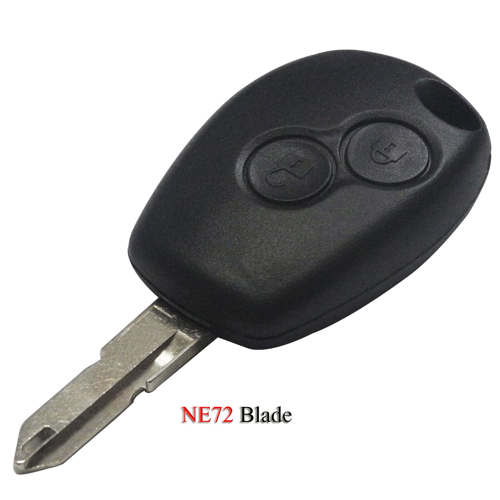 Kuterie coque de clé de voiture à distance pour Renault mégane Modus Clio Kangoo Logan Sandero Duster 2 boutons avec lame de clé non coupée: NE72 Blade