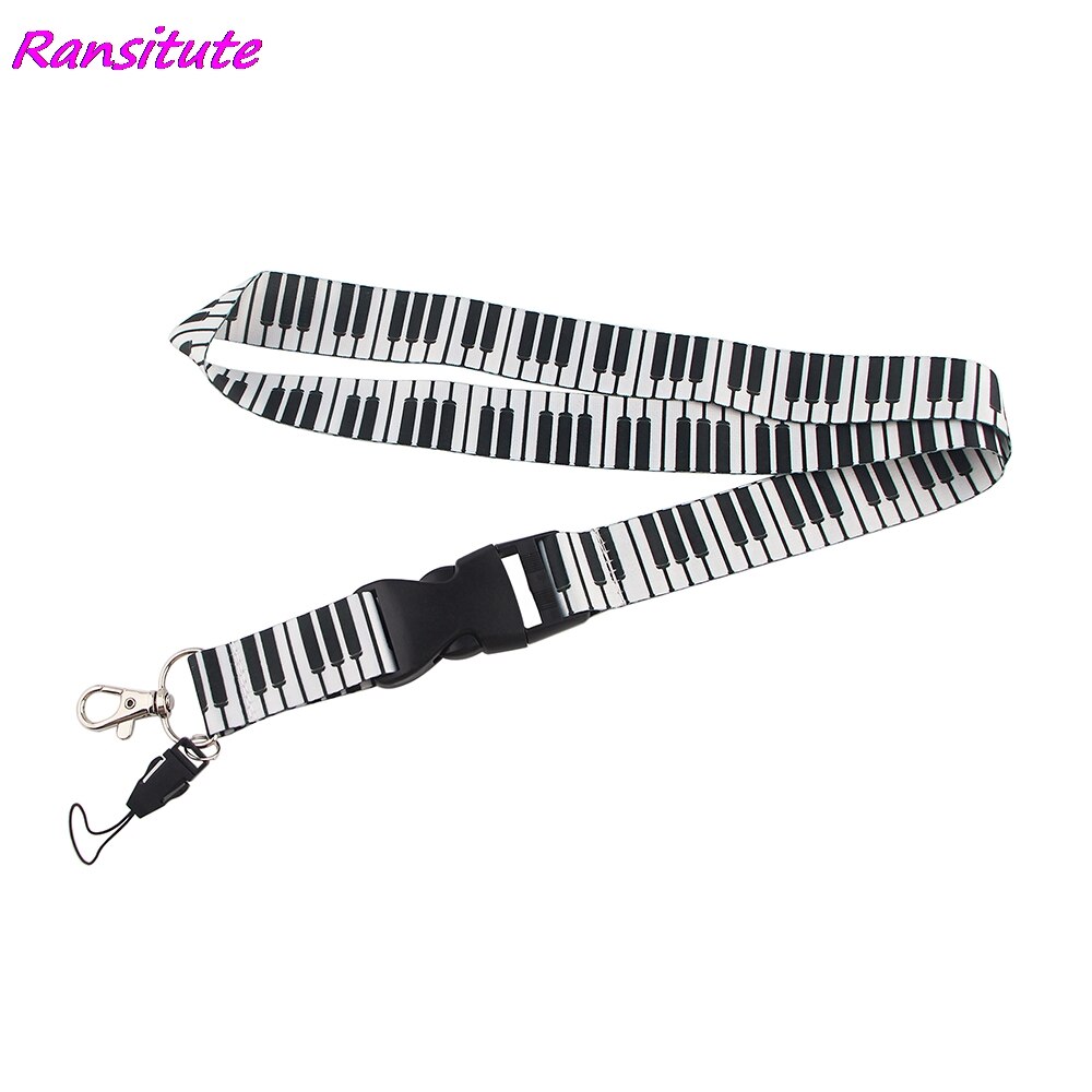 Ransitute-cordón para tarjetas de crédito, tarjetero titular de la identificación, bolsa de viaje, tarjeta bancaria, autobús, insignia, color blanco y negro, R1506: 3