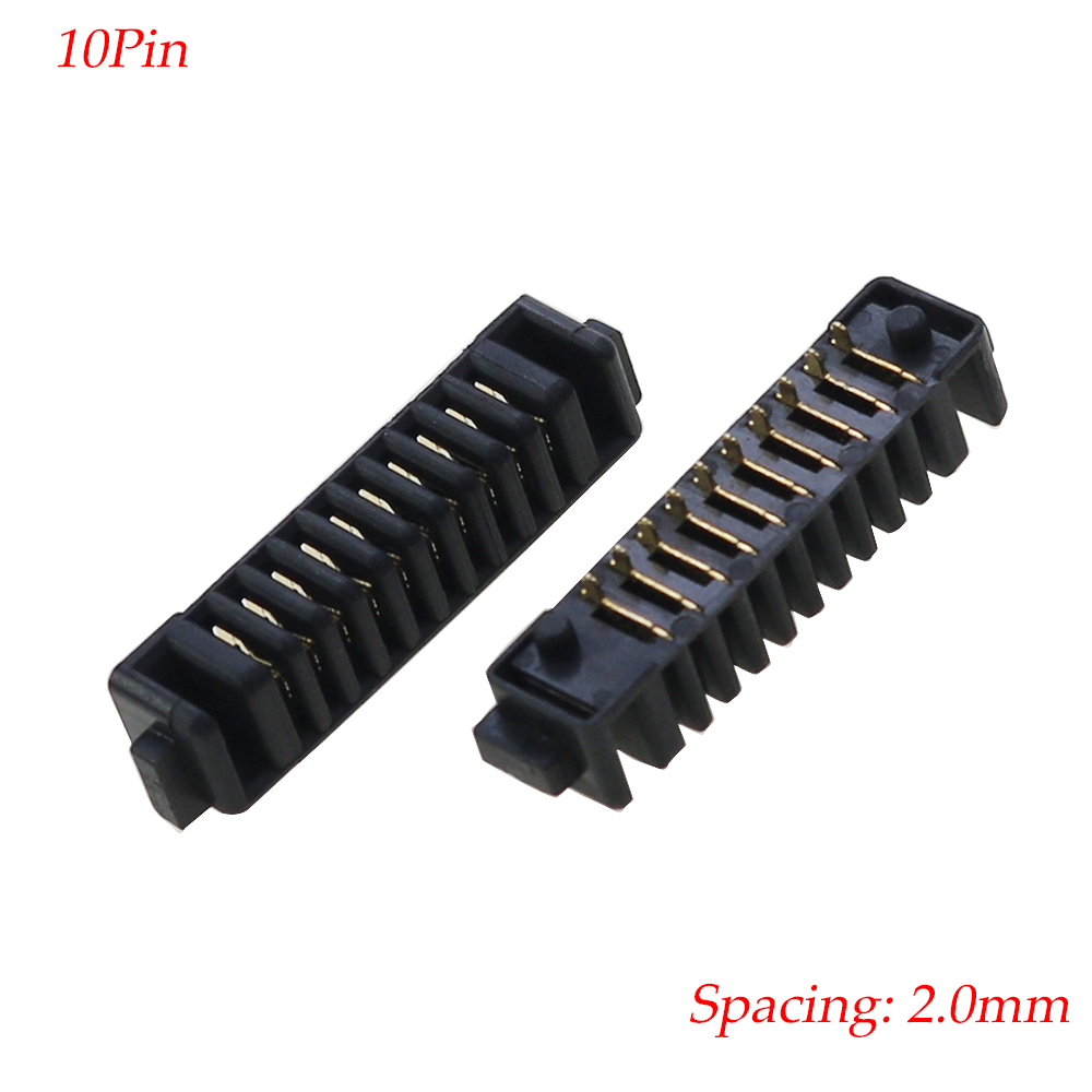 1PCS 4/5/6/7/8/9/10Pin Laptop Battery Connector Pitch 2.0mm Holder Clip Slot Contact Male and Female plug: Beige