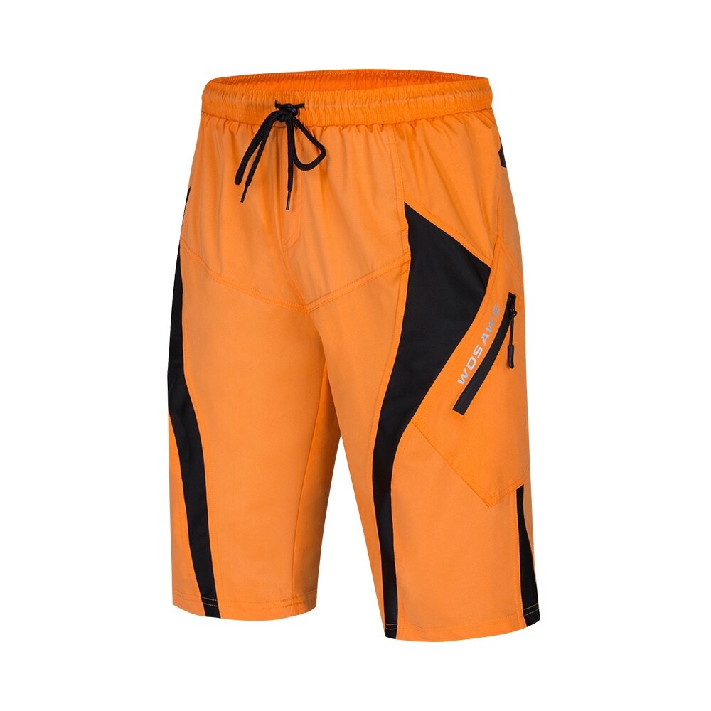 Wosawe Heren Fietsbroek Fiets Mtb Downhill Mountain Shorts Outdoor Sport Fiets Korte Zwart Blauw Oranje: BL152-Orange / Xxl