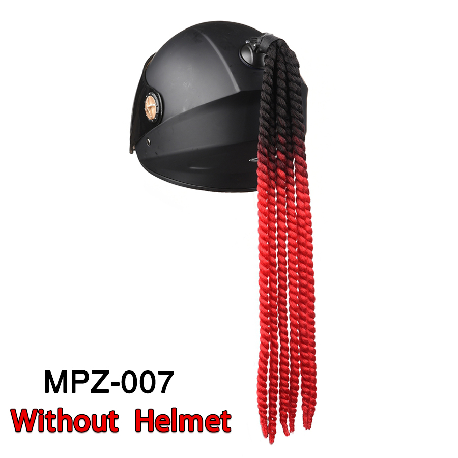 Casque de moto à tresses, queue de cheval tressée, pour Motocross, accessoires de décoration de cheveux: mpz-007