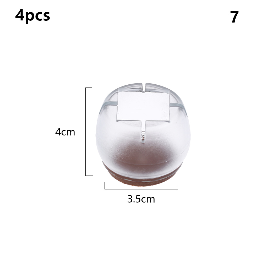 Pieds en caoutchouc protecteurs coussinets fond rond Silicone Table jambe couverture anti-dérapant meubles nivellement pieds chaise Table protecteurs de sol: 7