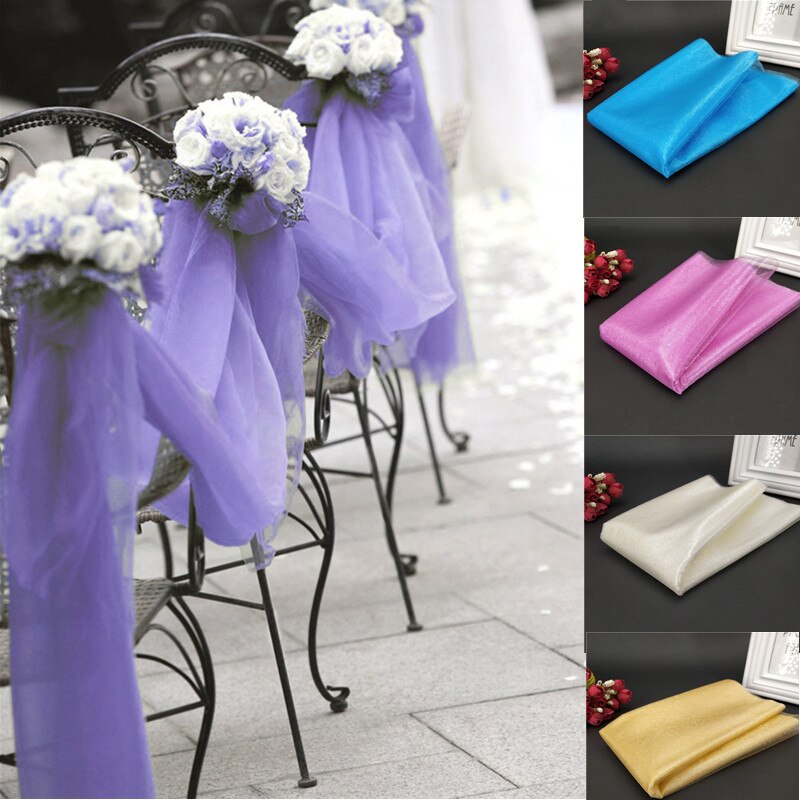 Top! 48CM x 5M Tulle rouleau cristal tissu Organza Tulle rouleau bobine de mariage décoration fête d'anniversaire enfants bébé douche 5ZSH015