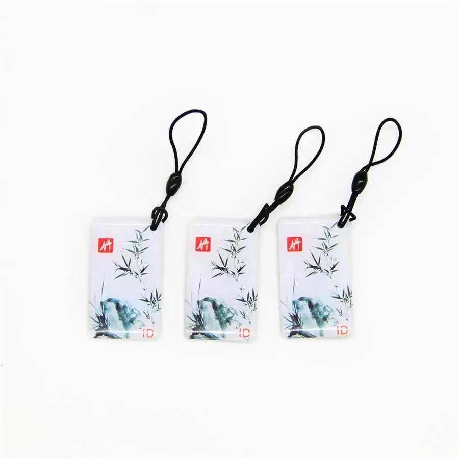 1pcs 125Khz Em4100/TK4100 RFID ID Card Keyfob Access Control System Epoxy Waterproof Tag Keychain Only Read