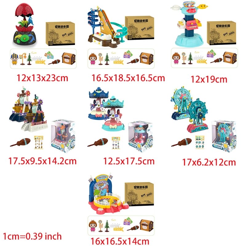 1Set Interactive Plastic Amusement Park Stacking Block Toy with Screwdriver Tumble Game Stacker Block 3D Brick Block