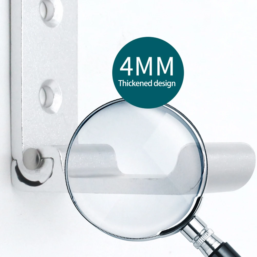 Gancho plegable de aleación de aluminio para pared, gancho oculto para bata, abrigo, baño, cocina, toalla con tornillos, 1 Juego