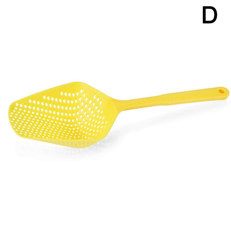 Home Tools 1Pc Kitchen Large Scoop Colander Pasta Heat Resistant Strainer Plastic Ice Cream Scoop: White