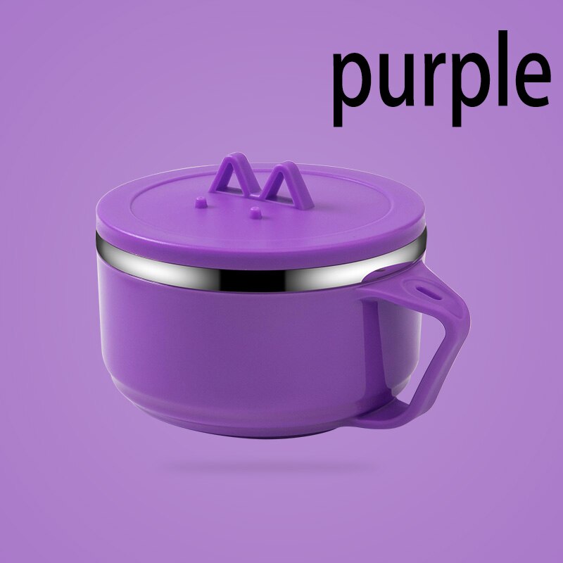 Leuke Japanse Lunchbox Voor Kids School Draagbare Voedsel Container Rvs Bento Box Keuken Lekvrije Lunchbox: Purple
