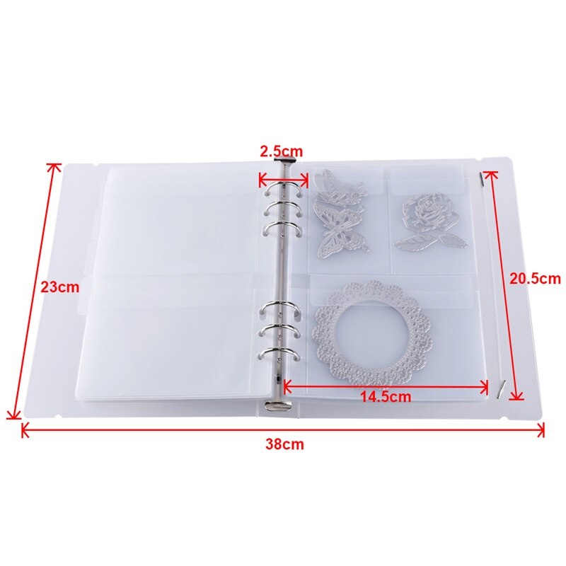 1/2/3/4 Pockets Dies and Stamp Storage Folder Scrapbook Die Cut Storage Binder For Card Documents Photo Postcard Holders