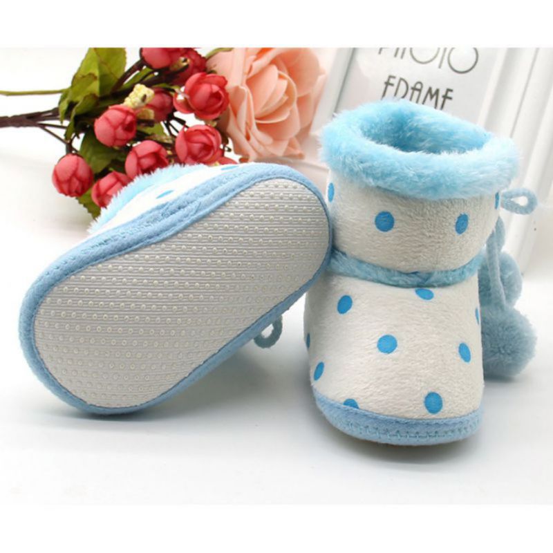 LXA-Newborn Baby Boys Girls Winter Boots Soft Bottom Baby Girls Moccasin Warm Boots Non-slip Booties