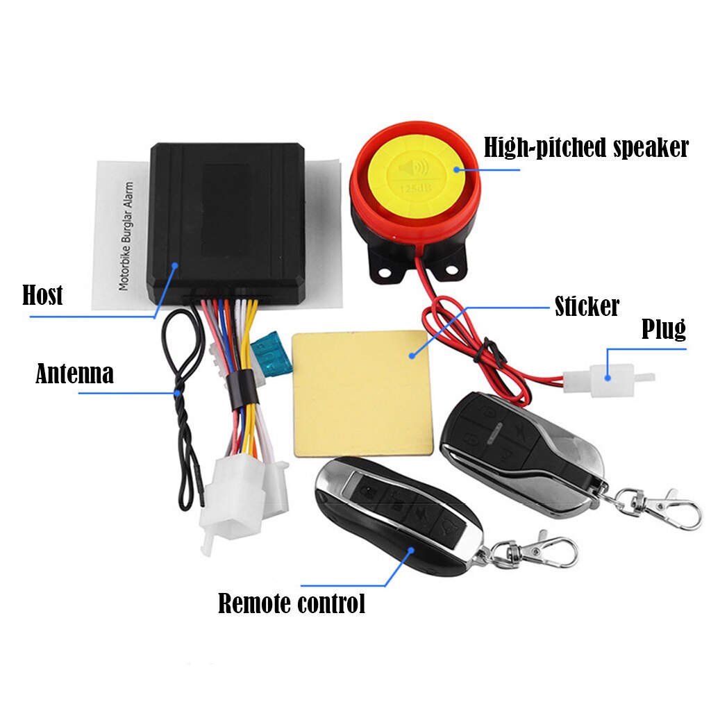 12V voll-gekennzeichnet motorrad Rolle Anti-Diebstahl sicherheit Alarm motorrad fahrrad Anti-diebstahl Alarm fernbedienung Motor- starten