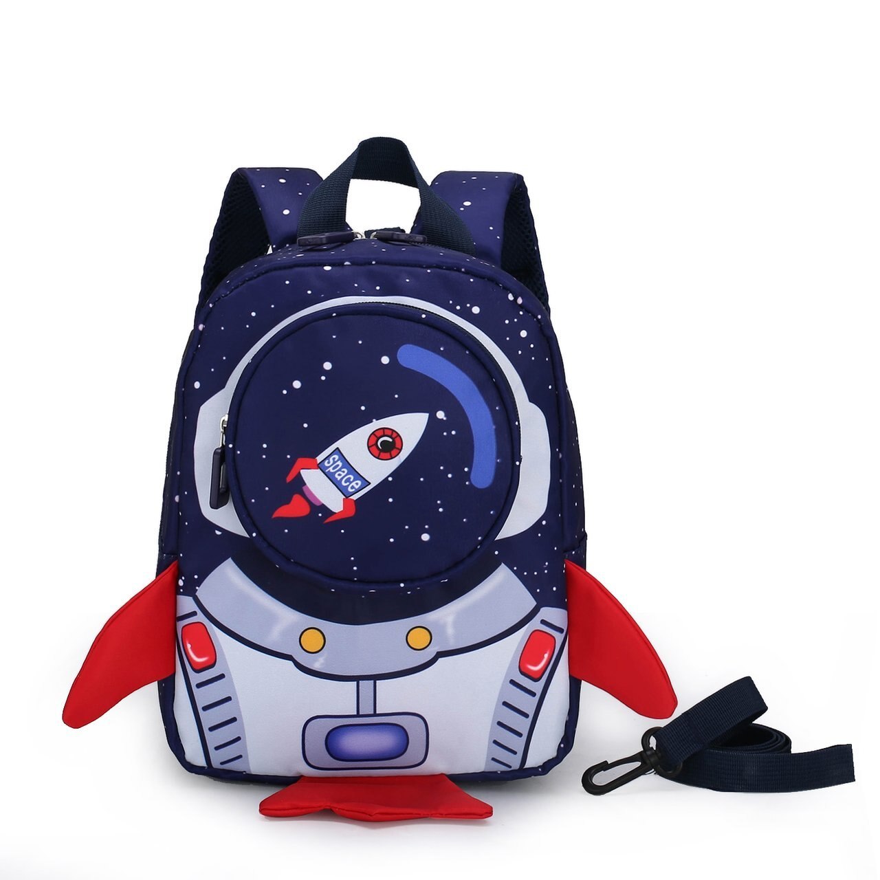 Meisje Rugzak Baby Schooltas Jongen Bolsas Ruimte Rocket Print Kleuterschool Rugzak Kid Leuke Plecak Sac Bebe Mochila Infantil: Blauw