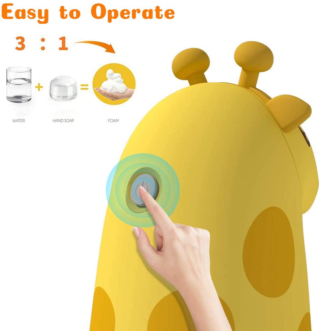 Cartoon Kids Soap Dispenser Storage Auto Hands Free Countertop Soap Dispensers Automatic Soap Pump for Bathroom Kitchen Home
