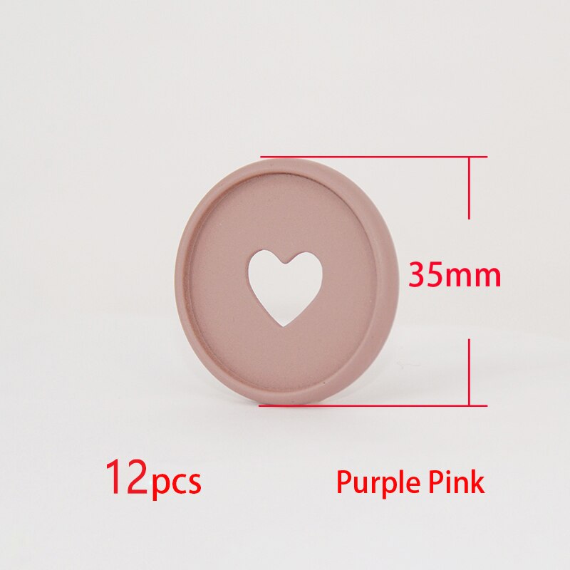 12 sztuk 35mm matowe grzyby Hole dyski wiążące pierścienie plastikowe Notebook Binder dyski grzyb pierścień wiążące Planner Binder dostaw: Purple Pink-12pcs