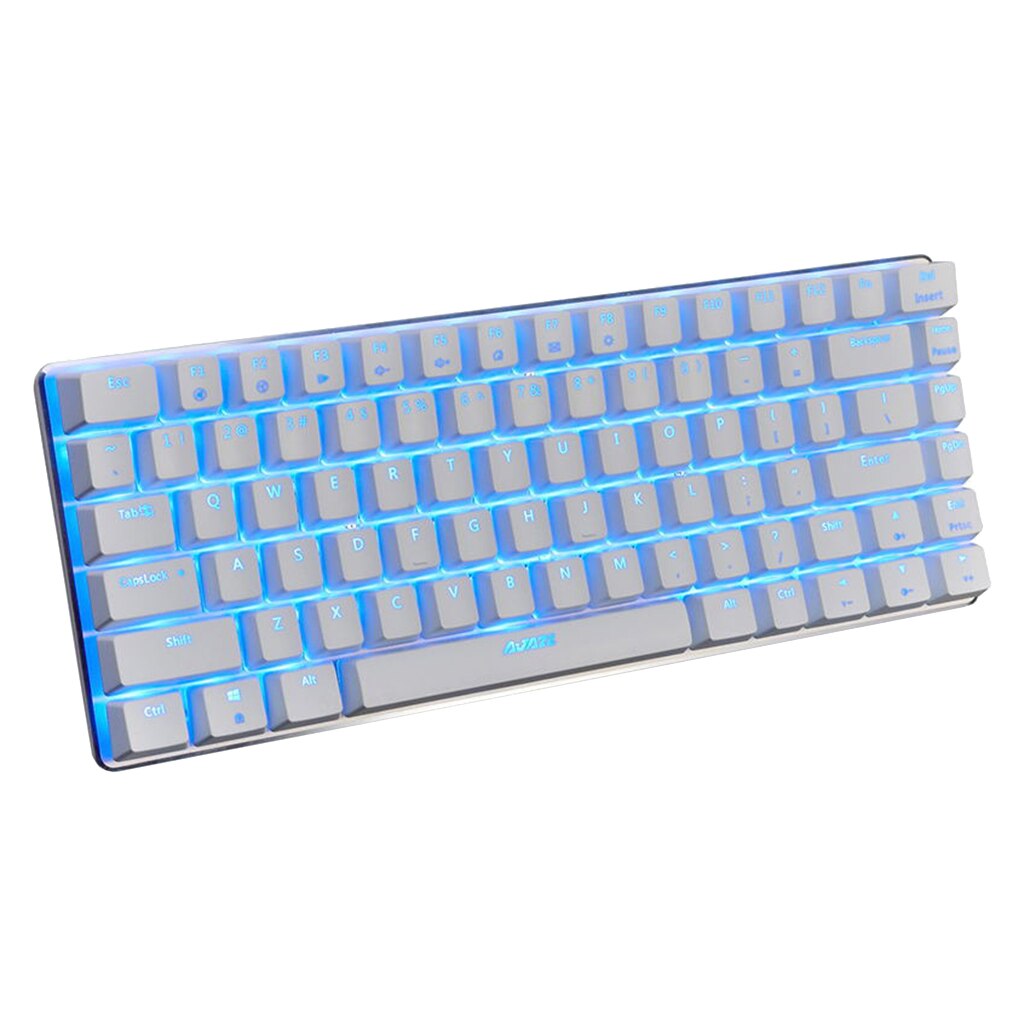 Clavier mécanique rvb Mini 82 touches disposition bleu noir commutateurs filaire clavier mécanique Portable Mini clavier de jeu: Blue Light-Blue