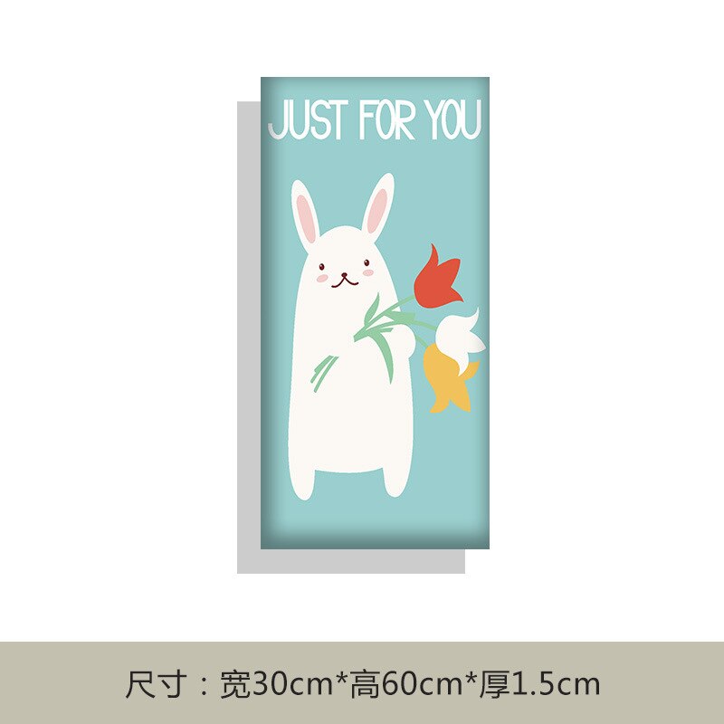 dessin animé enfants Anticollision sac souple autocollant mural auto-adhésif Tatami mur bébé décoration 3D toile de fond mur: Kitten Flower Width 30   Height 60   Thickness 1 5