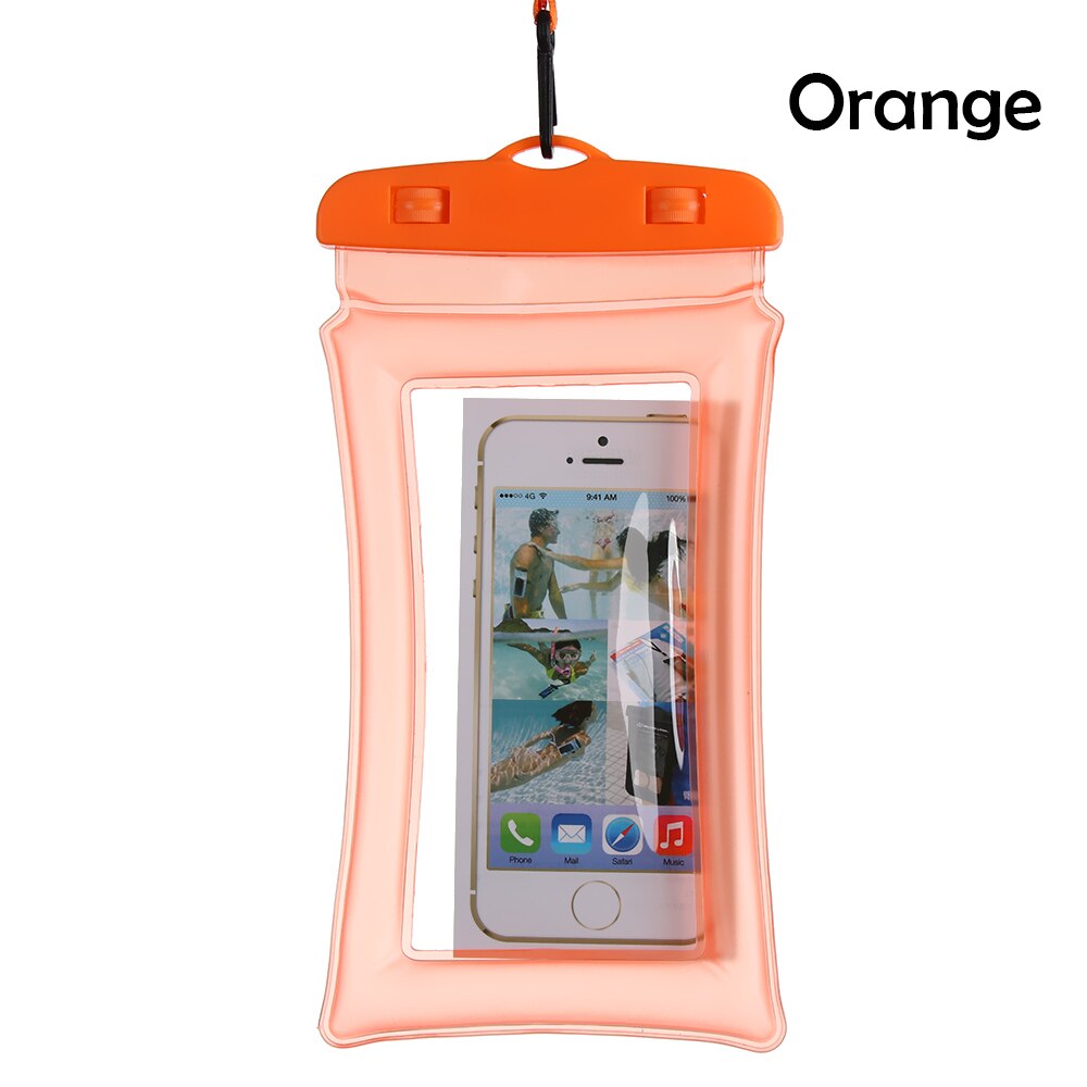 Funda Universal para teléfono móvil, bolsa seca a prueba de agua, soporte Protector, bolsa para teléfono móvil, 6,3 pulgadas: orange
