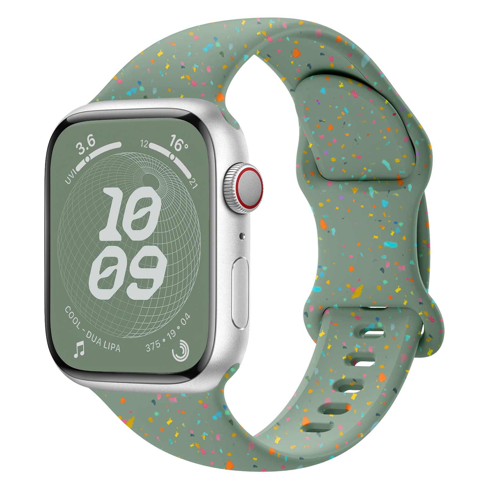 Boucle sport en silicone pour Apple Watch Band, 40mm, 45mm, 44mm, 41mm, 38mm, 49mm, Bracelet souple, iWatch Series 9, 8, 7, 6, 5, 3, SE Ultra 2 Strap: Noir Antique / 22 mm