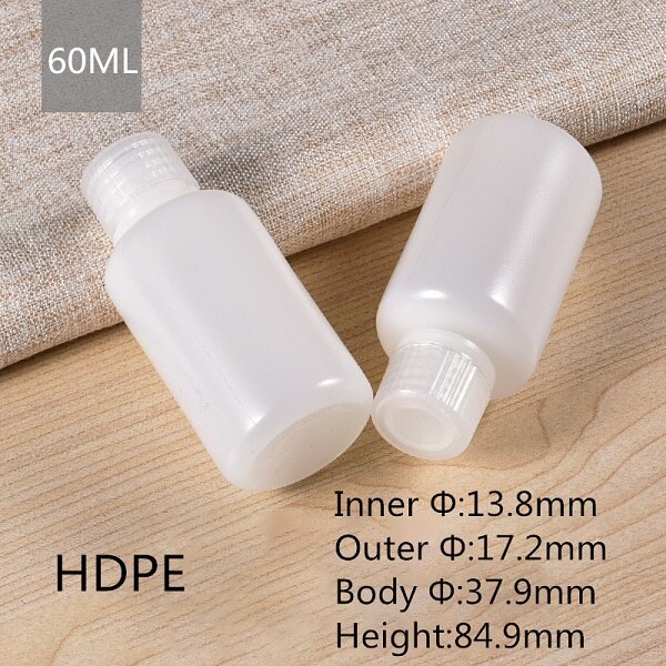 Empty HDPE bottle narrow mouth solid plastic container for liquid,lotion,cosmetic packaging bottle food grade