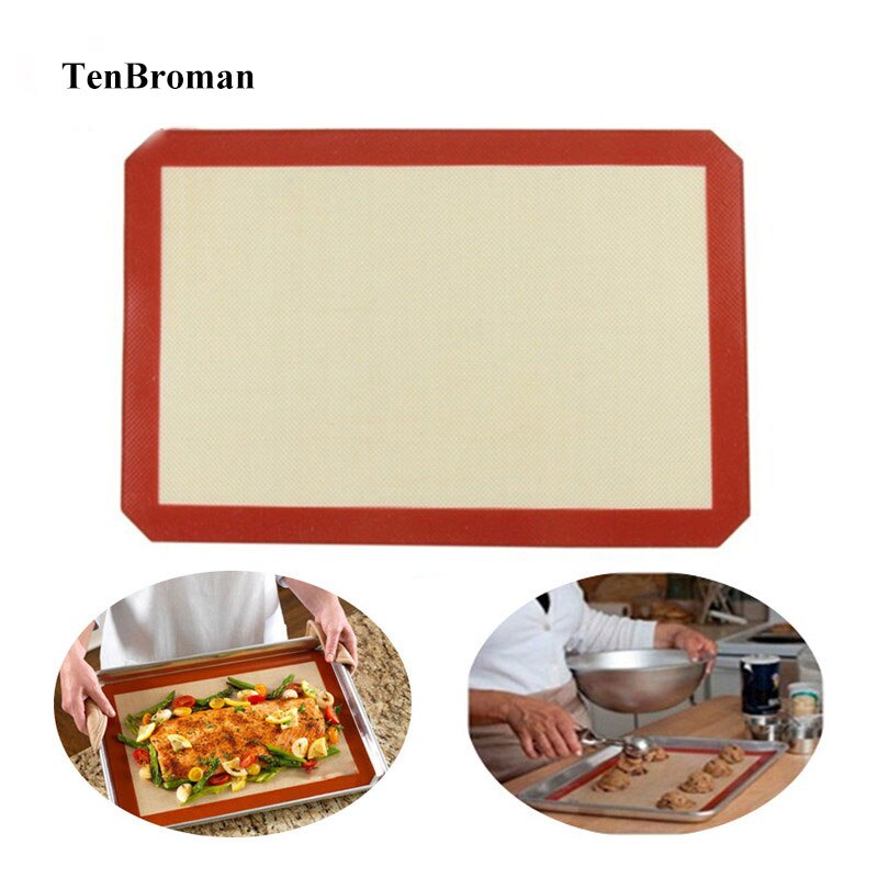 TENBROMAN Siliconen Bakken Mat Non-stick Silicon Liner Voor Bakken Bitterkoekje/Gebak/Cookie Maken