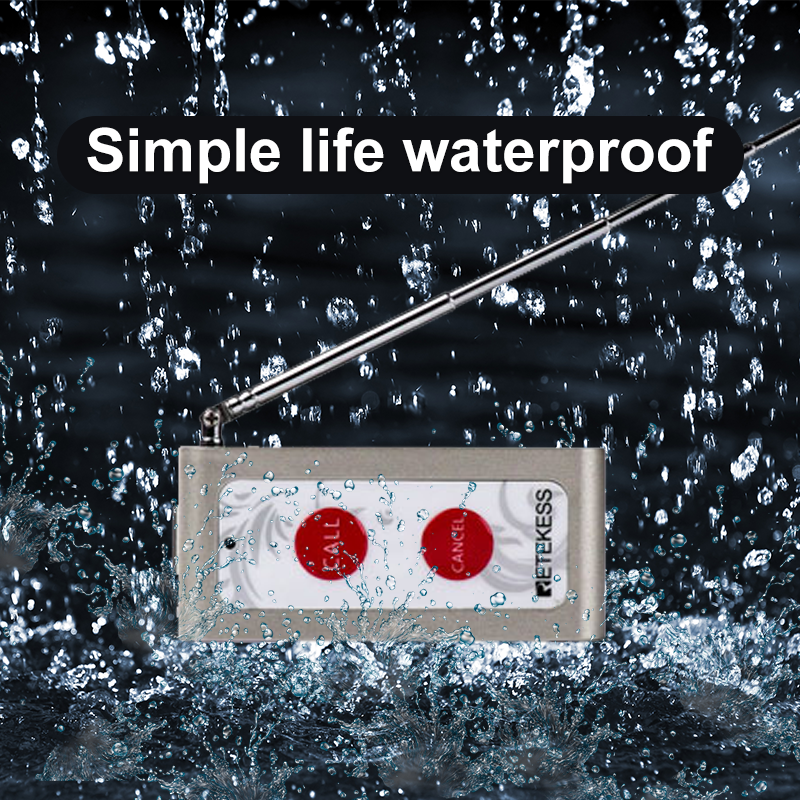 Retekess 5 TD004 Two Buttons Wireless Calling Pager Call Button Transmitter for Calling System Restaurant Equipment