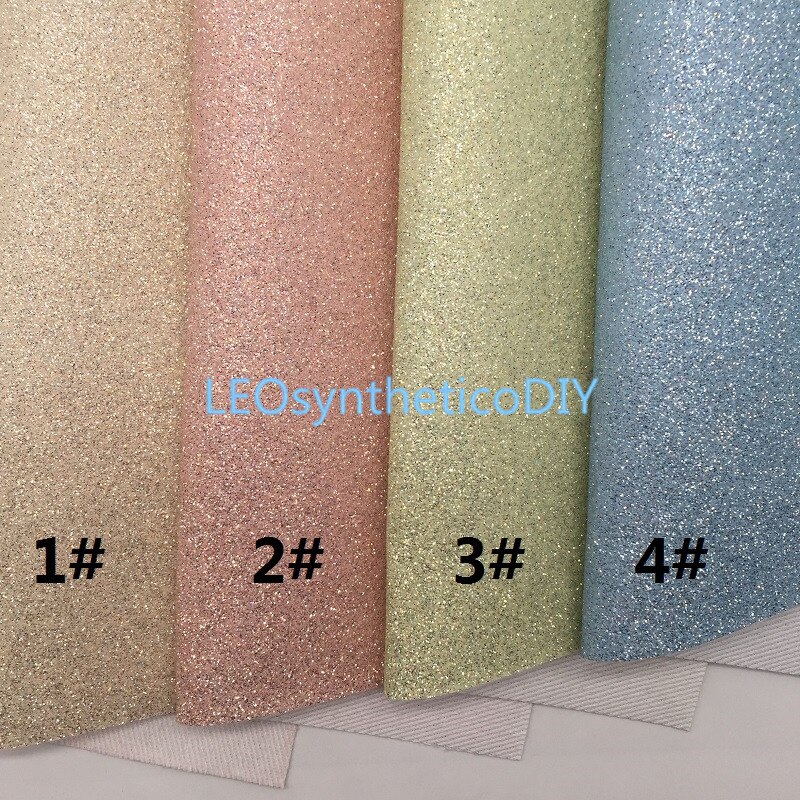 1PC 21X29CM Glitter Fabirc, Fine Glitter Leather, Glitter Leather Sheets For Making Bows LEOsyntheticoDIY T444