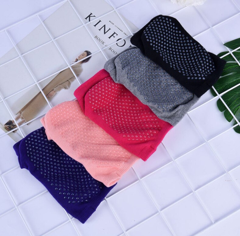 Kvinnor gym yoga strumpor halkfri delad tå fotled bomullsstrumpor massage sox barre dance casual solid mjuk ventilerande anti slip strumpor