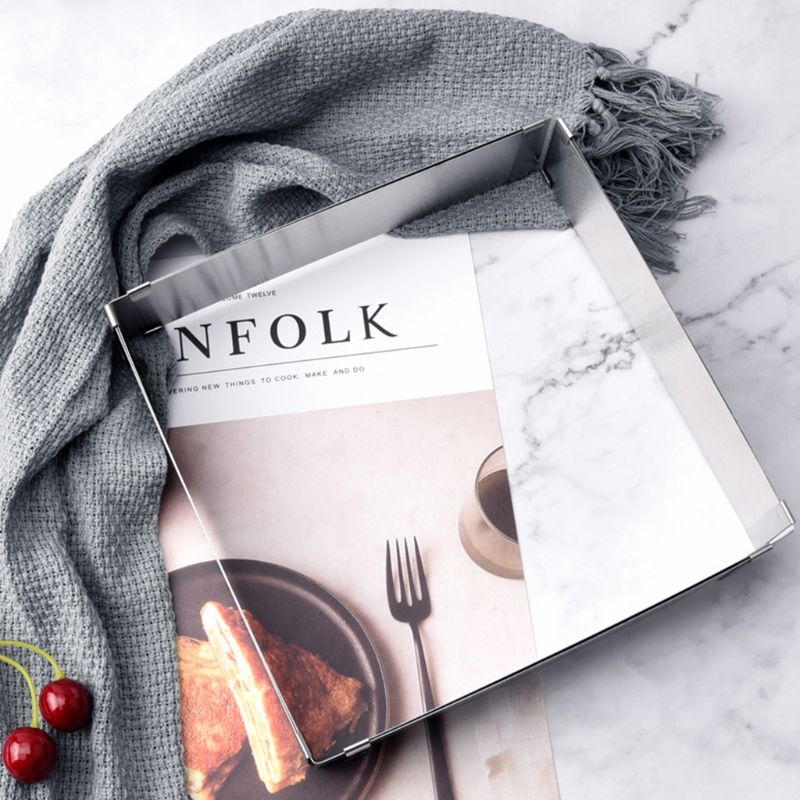 15-28cm adjustable square rectangular baking frame made of stainless steel - rectangular baking