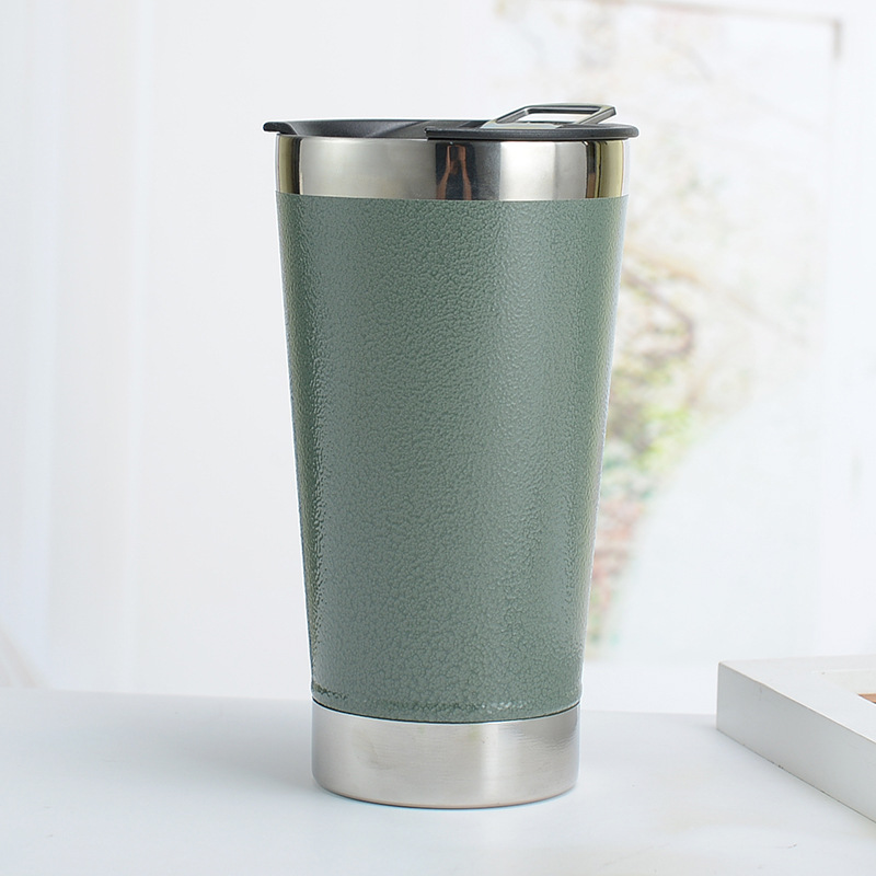 20oz original Wall Classic Series Stainless Steel Vacuum Beer Mug 20oz Vacuum Coffee Juice Adventure Stacking Beer Cup Thermal: green