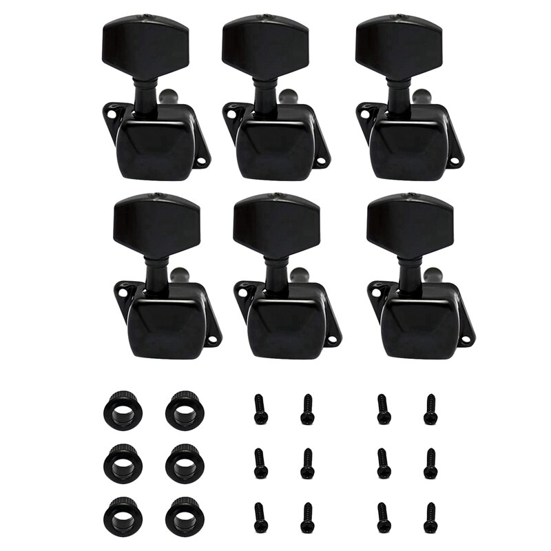 6Pcs String Tuning Pegs Machine Heads Tuners Right Hand Electric Acoustic Guitar Parts Replacement: Default Title