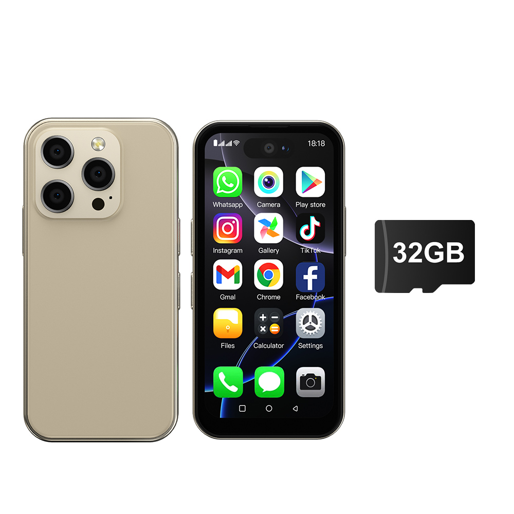 SERVO 16PRO Mini-Smartphone 3G 3,75 Zoll Vollbild Dual-SIM Dual-Kamera 1 GB + 16 GB WiFi GPS Play Store Android 8.1 Kleines Smartphone: Blau