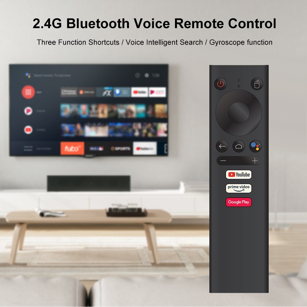 Mecool-Control remoto por voz certificado por Google, para Android 10,0 Mecool KM9 pro KM3 KM1, giroscopio Sense Air Mouse