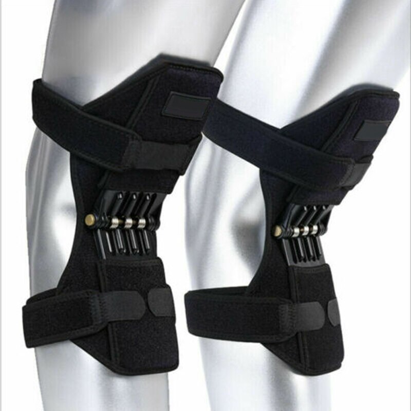 Knee Brace Support Leg Power Knee Stabilizer Pads Patella Booster Rebound Spring Knee Brace Support: 1pair with box