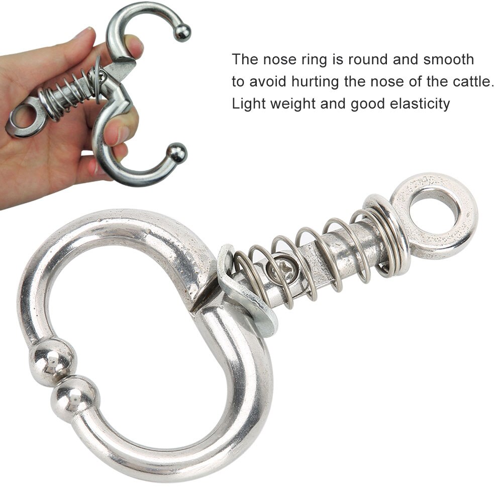Fjädertyp tjur ko nos tång boskap nos ring djur utrustning tillbehör (fjäder typ ko nos ring)