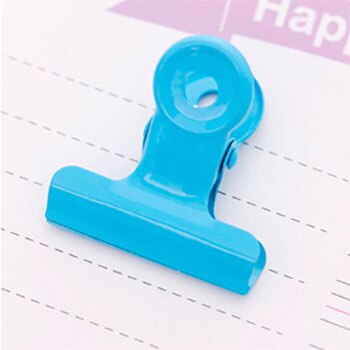 Clips de Metal Multicolor para niña, papel de oficina, documentos, carpeta, suministros escolares de oficina, 30mm, 2 uds.: Blue