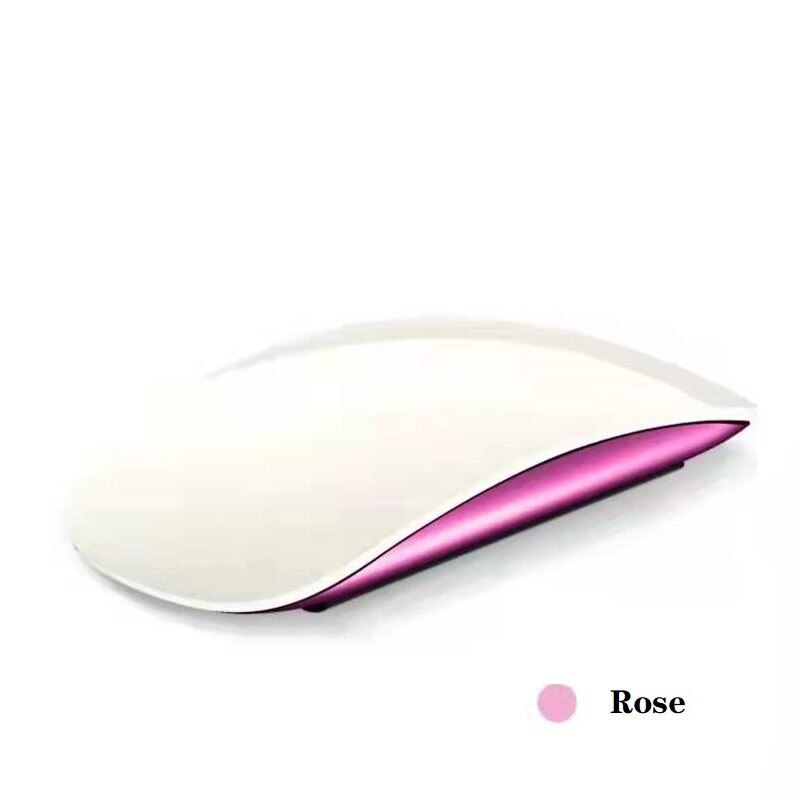 Bluetooth Wireless Mouse Arc Touch Rechargeable Mice Magic Mouse 3 Ergonomic Ultra Thin Optical Mause For iPhone Macbook Windows: Red
