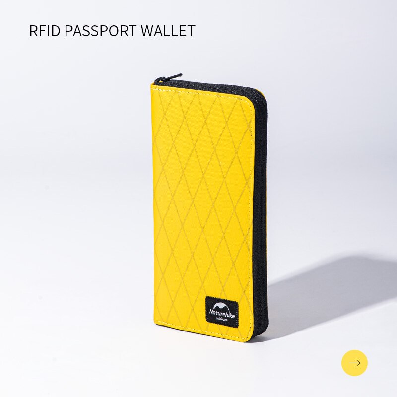 NatureHike RFID Blocking Travel Passport Wallet Documents Organizer Zipper Case Passport Holder RFID BLOCKING PROTECT: Yellow