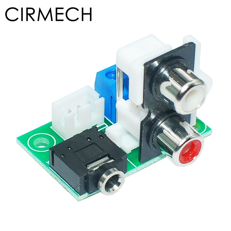 CIRMECH Audio adapter earphone Jack 3.5 mm Audio Socket PCB Adapter to 2.54 mm RCA to 3pin