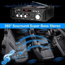 600w Home Car Amplifier HIFI USB FM Radio Audio Bluetooth Amplifiers Player Subwoofer Theater Sound System With Remote Control