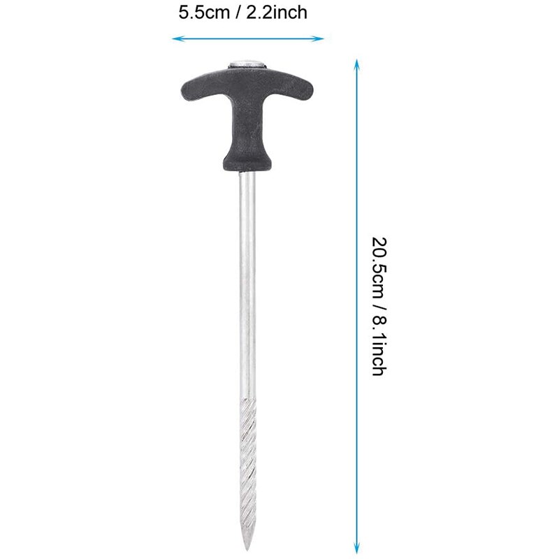 5 uds. Pinzas de acero inoxidable para tienda de campaña, clavos resistentes para el suelo, estacas duraderas para Camping, clavo para acampar a prueba de viento