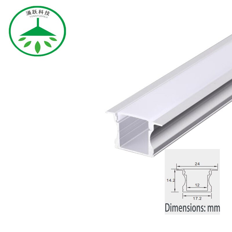 2pcs 0.5m long LED lamp strip lamp slot commercial lighting lamp bookcase wine cabinet gypsum board lamp aluminum slot shell.