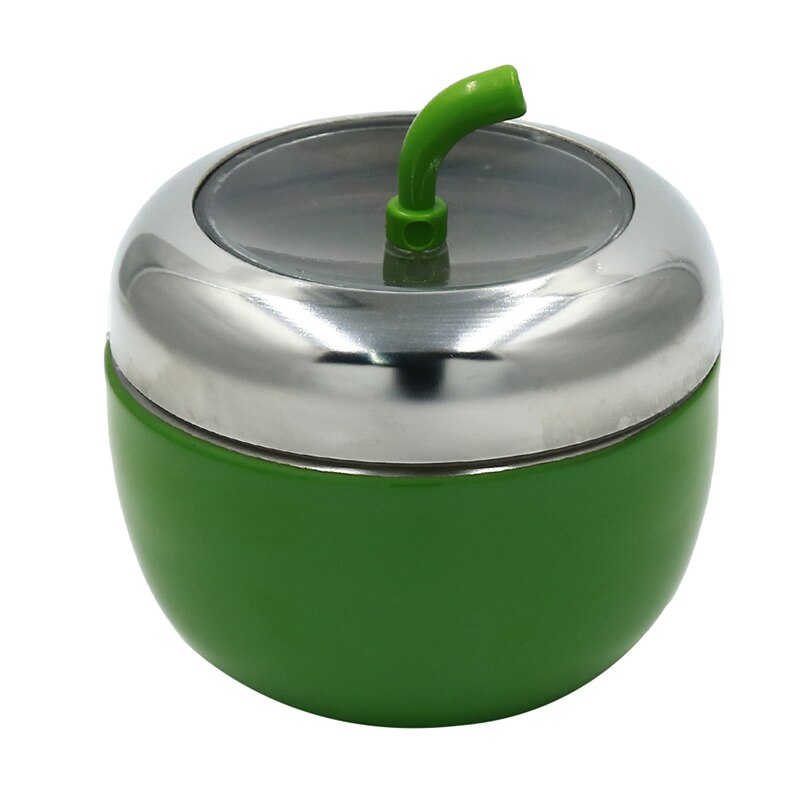 Recipiente de acero inoxidable para azúcar de manzana, tarro para condimentos, recipiente para especias, recipiente aceitera con tapa y cuchara
