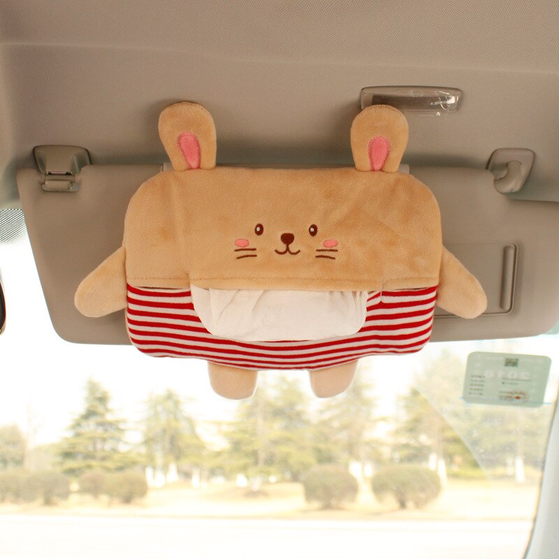 Car cartoon tissue box cartoon storage box tissue pumping storage box cute car tissue bag: Little Rubbit
