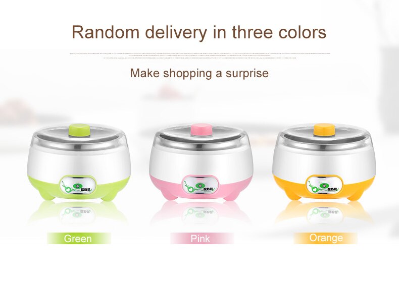 DMWD Mini Electric Yogurt Maker Automatic Yoghourt Machine Leben Natto Rice Wine Fermenter 1L Stainless Steel Liner Container EU