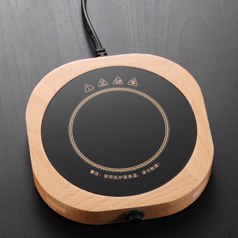 220V Electric Ceramic Stove Solid Wood Heating Stove Warmer Teacup Teapot Base Thermostatic Treasure Mat Teaware Accessories: A