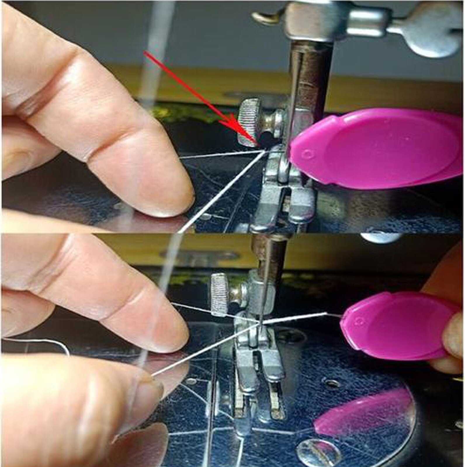 10pcs Needle Threader Hand Machine Sewing Stitch Insertion Tool for Sew Easy Automatic Sliver Bow Wire Needle Threader Home Tool